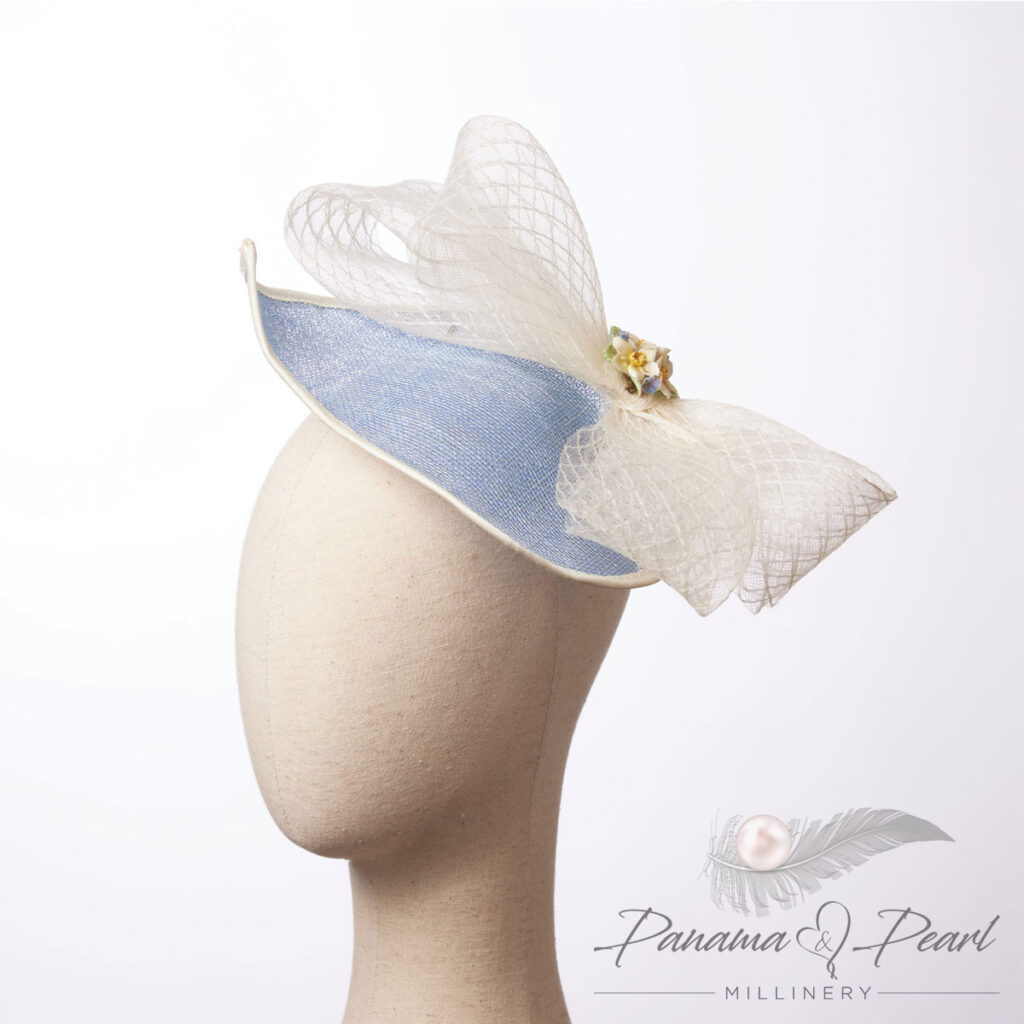 Custom Designed Wedding Hats Cork Ireland Millnery Panama and Pearl